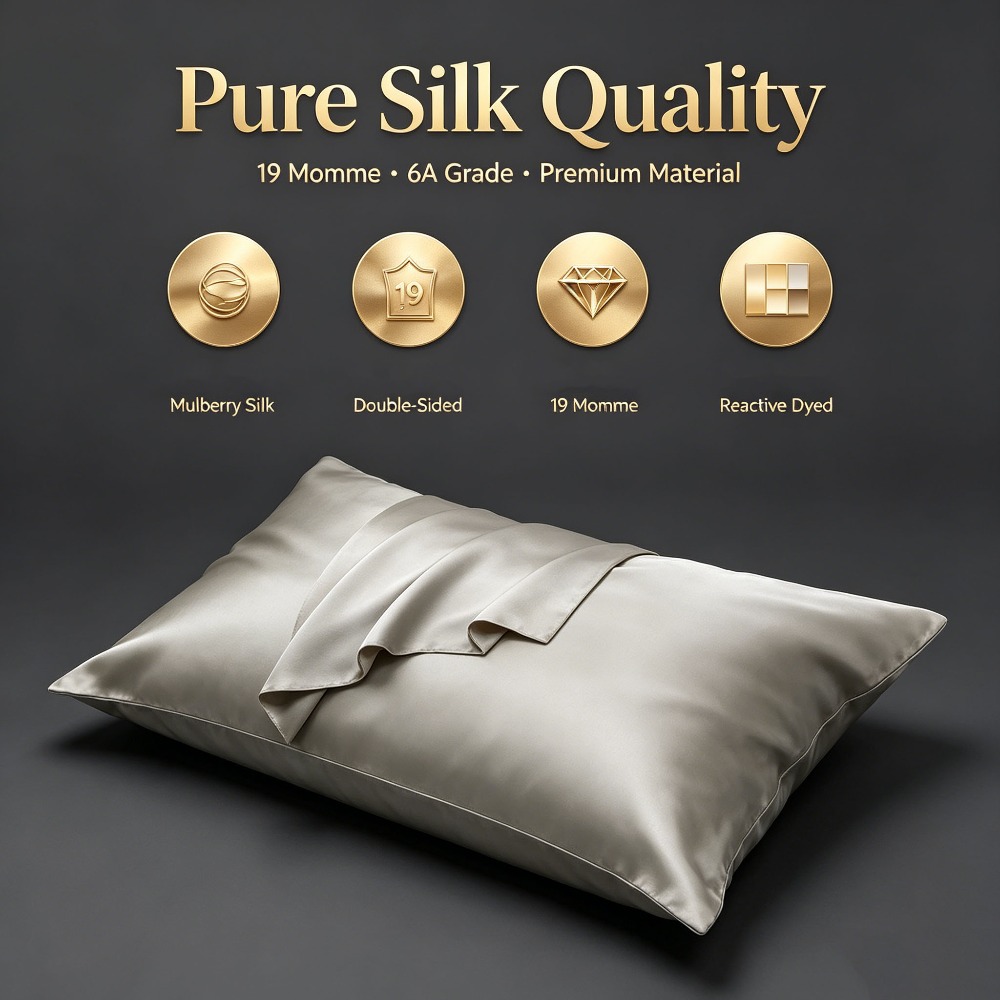 Hair Care Hospital - 19 Momme Mulberry Silk Pillowcase Double-Sided