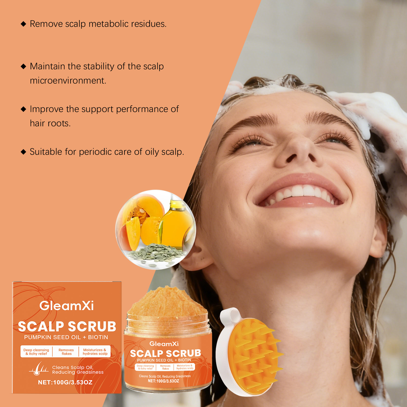 Scalp Scrub Pumpkin Seed Oil S - Scalp Scrub Exfoliant ulasan dan harga