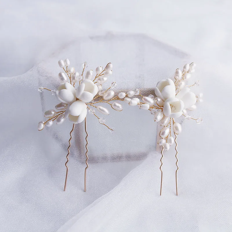 Natural pearl ceramic flowers  - Hair Care Zinc ulasan dan harga