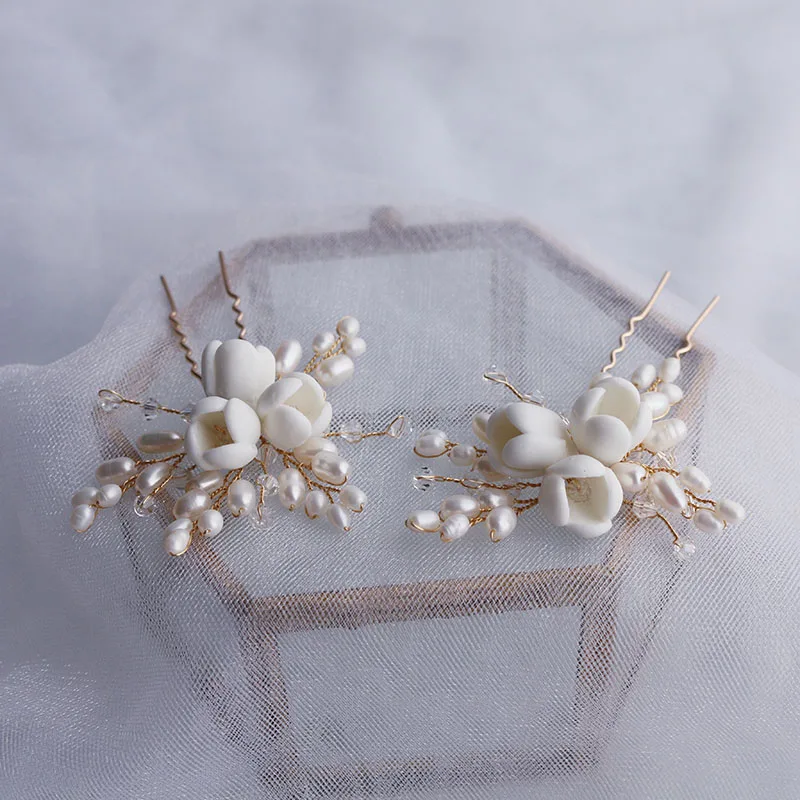 Natural pearl ceramic flowers  - Hair Care Zinc ulasan dan harga