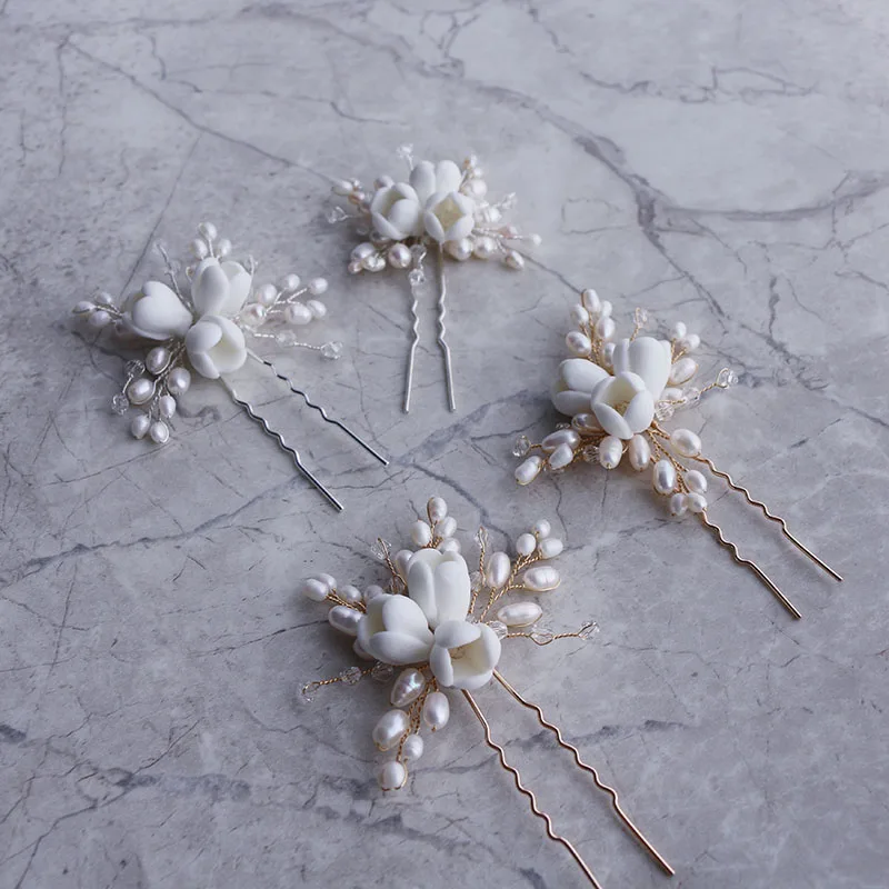 Natural pearl ceramic flowers  - Hair Care Zinc ulasan dan harga