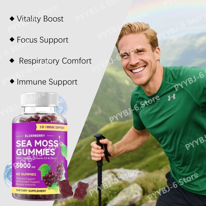 Elderberry Sea Moss Gummies wi - Hair Care Zinc ulasan dan harga