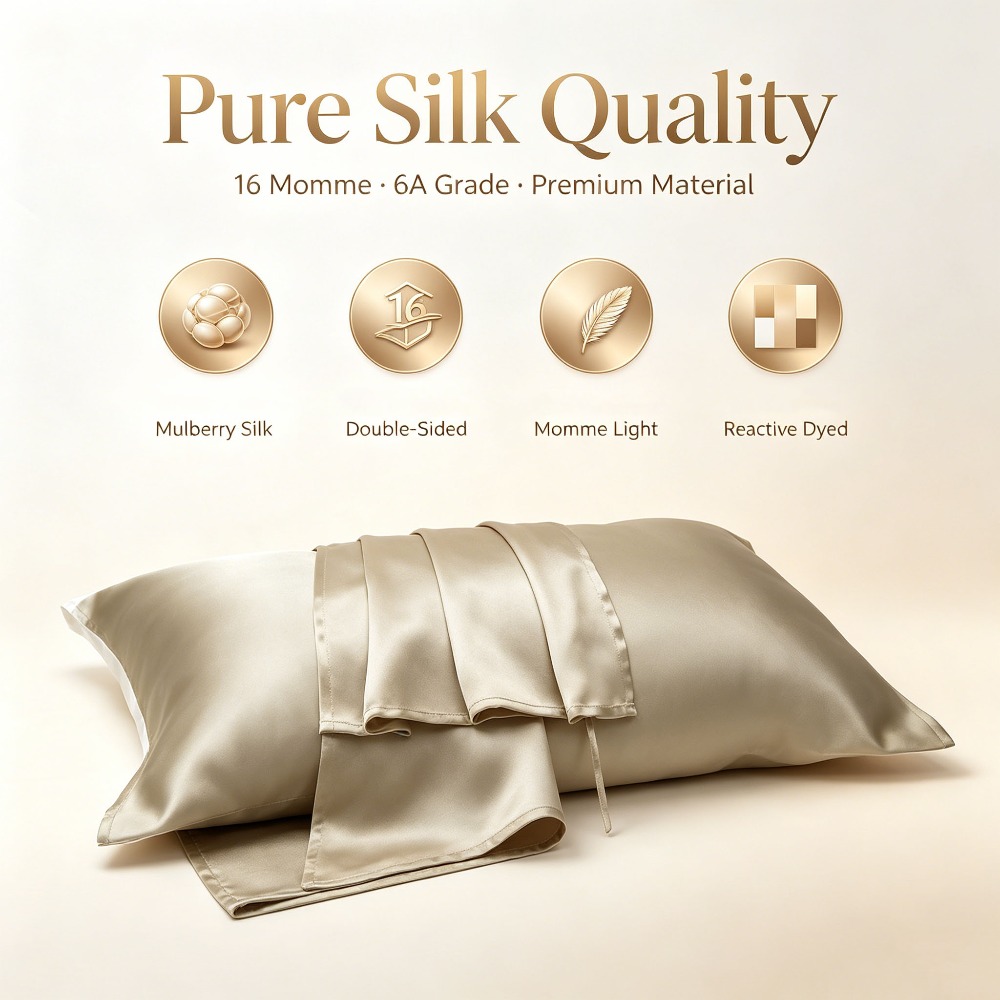 16 Momme Mulberry Silk Pillow  - Hair Care Hospital ulasan dan harga